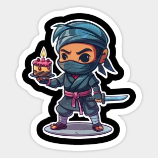 Birthday Ninja Sticker